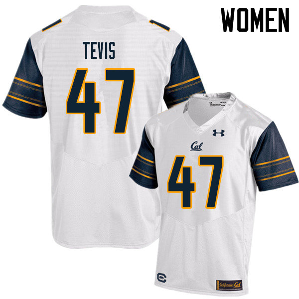 Women #47 JH Tevis Cal Bears UA College Football Jerseys Sale-White
